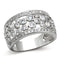 Simple Rings 3W141 Rhodium Brass Ring with AAA Grade CZ