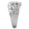 Simple Rings 3W142 Rhodium Brass Ring with AAA Grade CZ