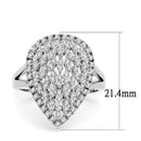 Simple Rings 3W1436 Rhodium Brass Ring with AAA Grade CZ