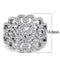 Simple Rings 3W1439 Rhodium Brass Ring with AAA Grade CZ