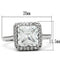 Simple Rings 3W144 Rhodium Brass Ring with AAA Grade CZ