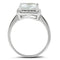 Simple Rings 3W144 Rhodium Brass Ring with AAA Grade CZ