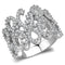 Simple Rings 3W1443 Rhodium Brass Ring with AAA Grade CZ