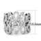 Simple Rings 3W1443 Rhodium Brass Ring with AAA Grade CZ