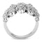 Simple Rings 3W1443 Rhodium Brass Ring with AAA Grade CZ