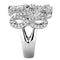 Simple Rings 3W1443 Rhodium Brass Ring with AAA Grade CZ