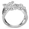 Simple Rings 3W1447 Rhodium Brass Ring with AAA Grade CZ