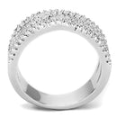 Simple Rings 3W1450 Rhodium Brass Ring with AAA Grade CZ