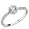 Simple Rings 3W1460 Rhodium Brass Ring with AAA Grade CZ