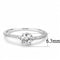 Simple Rings 3W1460 Rhodium Brass Ring with AAA Grade CZ