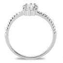 Simple Rings 3W1460 Rhodium Brass Ring with AAA Grade CZ