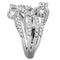 Simple Rings 3W1463 Rhodium Brass Ring with AAA Grade CZ