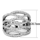 Simple Rings 3W1465 Rhodium Brass Ring with AAA Grade CZ