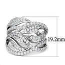 Simple Rings 3W1466 Rhodium Brass Ring with AAA Grade CZ