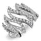 Simple Rings 3W1467 Rhodium Brass Ring with AAA Grade CZ