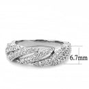 Simple Rings 3W1468 Rhodium Brass Ring with AAA Grade CZ