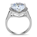 Simple Rings 3W1469 Rhodium Brass Ring with AAA Grade CZ