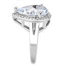 Simple Rings 3W1469 Rhodium Brass Ring with AAA Grade CZ