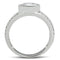 Simple Rings 3W147 Rhodium Brass Ring with AAA Grade CZ