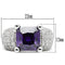 Simple Rings 3W148 Rhodium Brass Ring with AAA Grade CZ in Amethyst