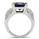 Simple Rings 3W148 Rhodium Brass Ring with AAA Grade CZ in Amethyst