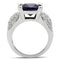 Simple Rings 3W148 Rhodium Brass Ring with AAA Grade CZ in Amethyst