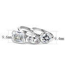 Simple Rings 3W1486 Rhodium Brass Ring with AAA Grade CZ