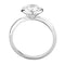 Simple Rings 3W1487 Rhodium Brass Ring with AAA Grade CZ