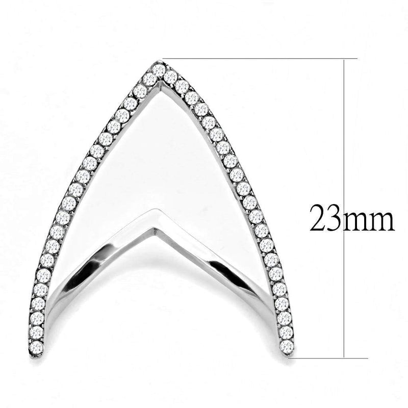 Smart Ring DA132 Stainless Steel Ring with AAA Grade CZ