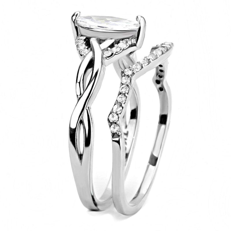 Smart Ring DA133 Stainless Steel Ring with AAA Grade CZ