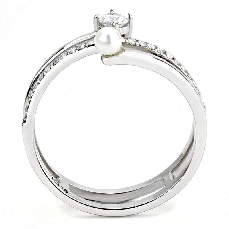 Smart Ring DA134 Stainless Steel Ring with AAA Grade CZ