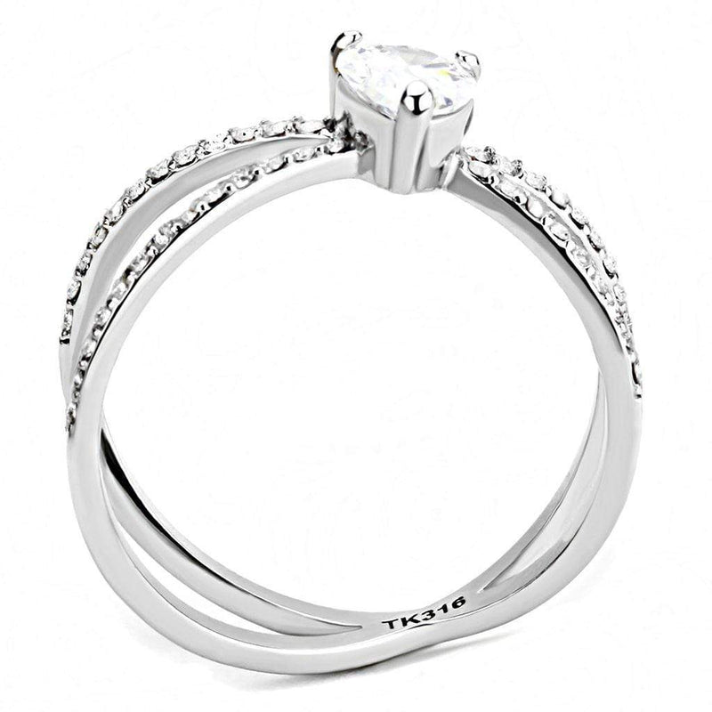 Smart Ring DA135 Stainless Steel Ring with AAA Grade CZ