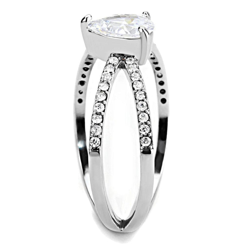 Smart Ring DA135 Stainless Steel Ring with AAA Grade CZ