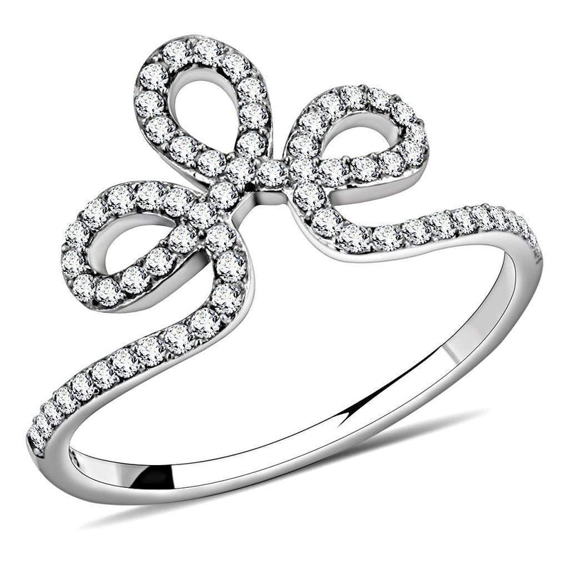 Smart Ring DA141 Stainless Steel Ring with AAA Grade CZ