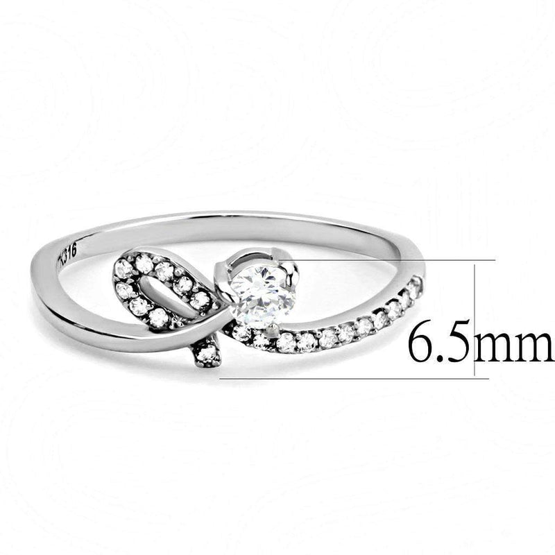 Smart Ring DA142 Stainless Steel Ring with AAA Grade CZ