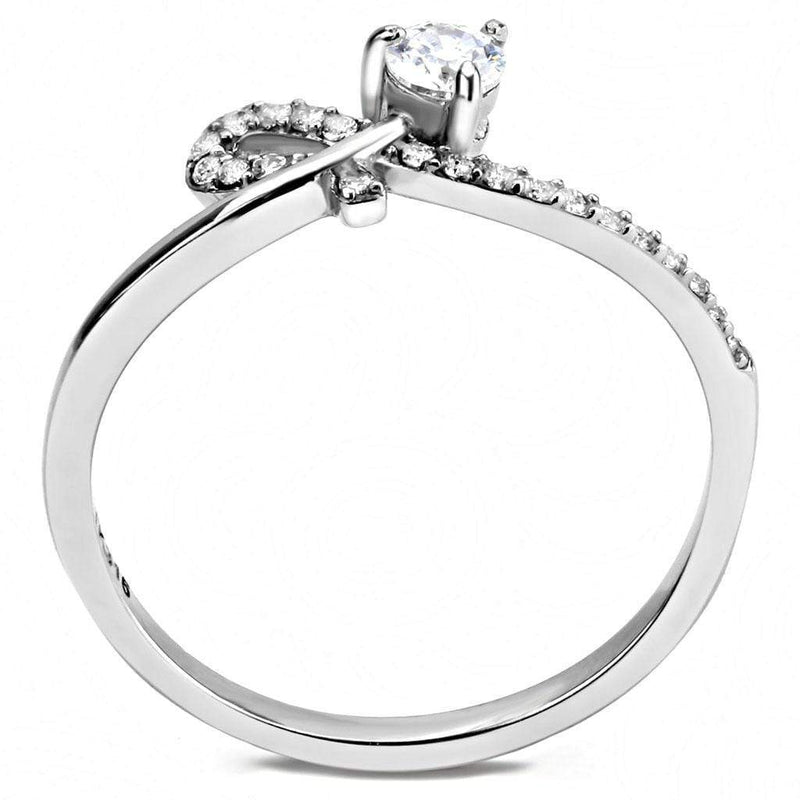 Smart Ring DA142 Stainless Steel Ring with AAA Grade CZ