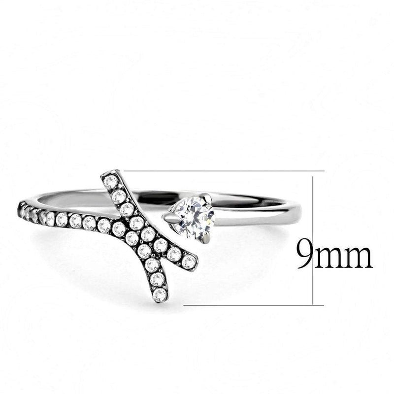 Smart Ring DA145 Stainless Steel Ring with AAA Grade CZ