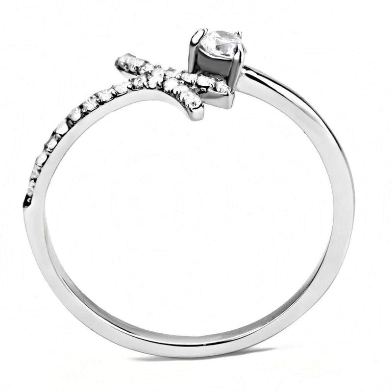 Smart Ring DA145 Stainless Steel Ring with AAA Grade CZ