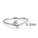 Smart Ring DA152 Stainless Steel Ring with AAA Grade CZ