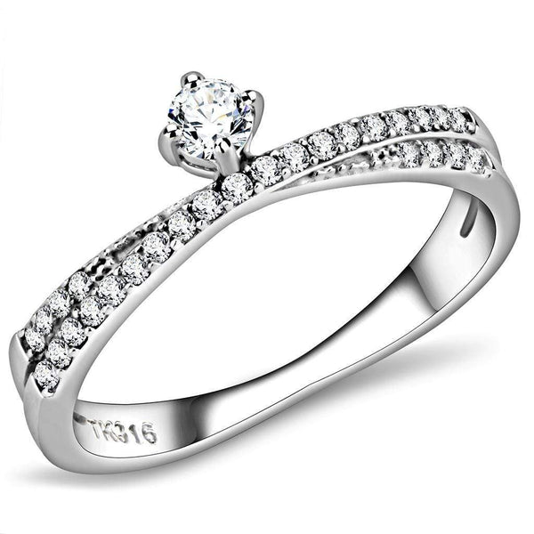 Smart Ring DA153 Stainless Steel Ring with AAA Grade CZ