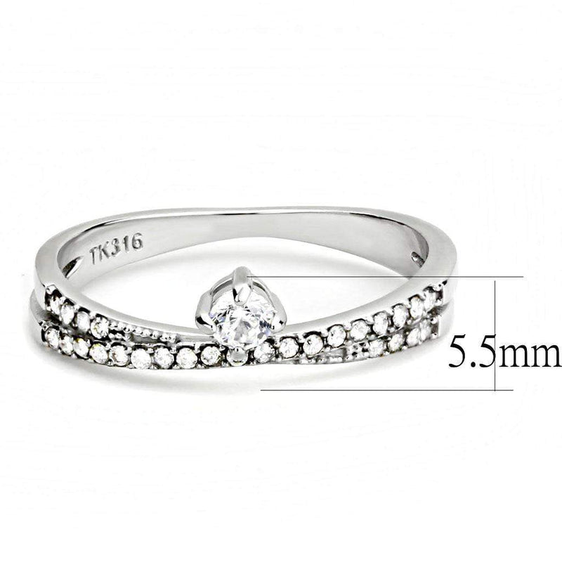 Smart Ring DA153 Stainless Steel Ring with AAA Grade CZ