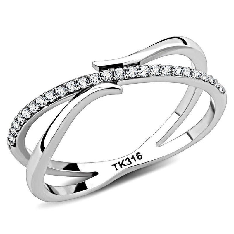 Smart Ring DA155 Stainless Steel Ring with AAA Grade CZ