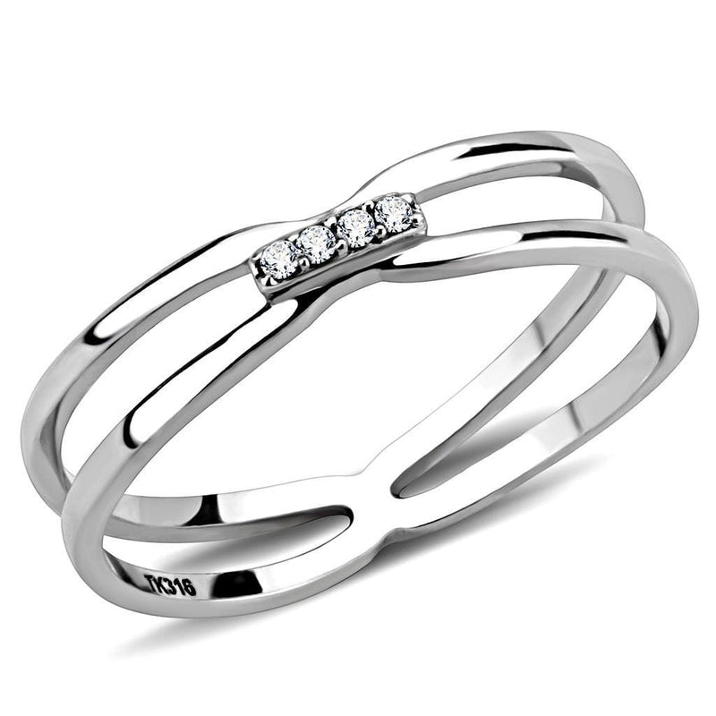 Smart Ring DA160 Stainless Steel Ring with AAA Grade CZ