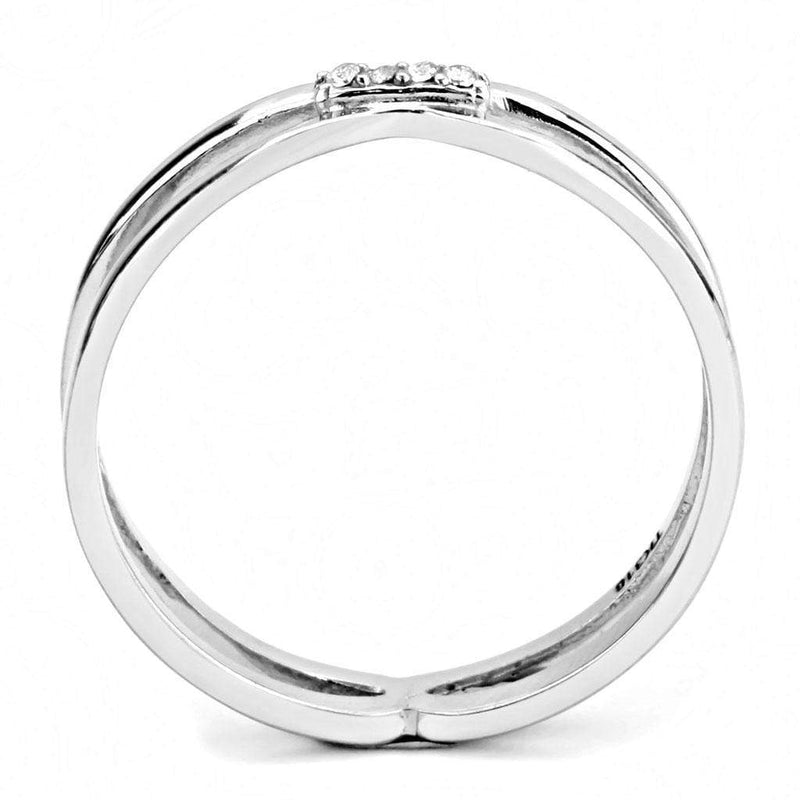 Smart Ring DA160 Stainless Steel Ring with AAA Grade CZ