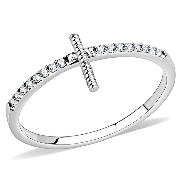 Smart Ring DA161 Stainless Steel Ring with AAA Grade CZ