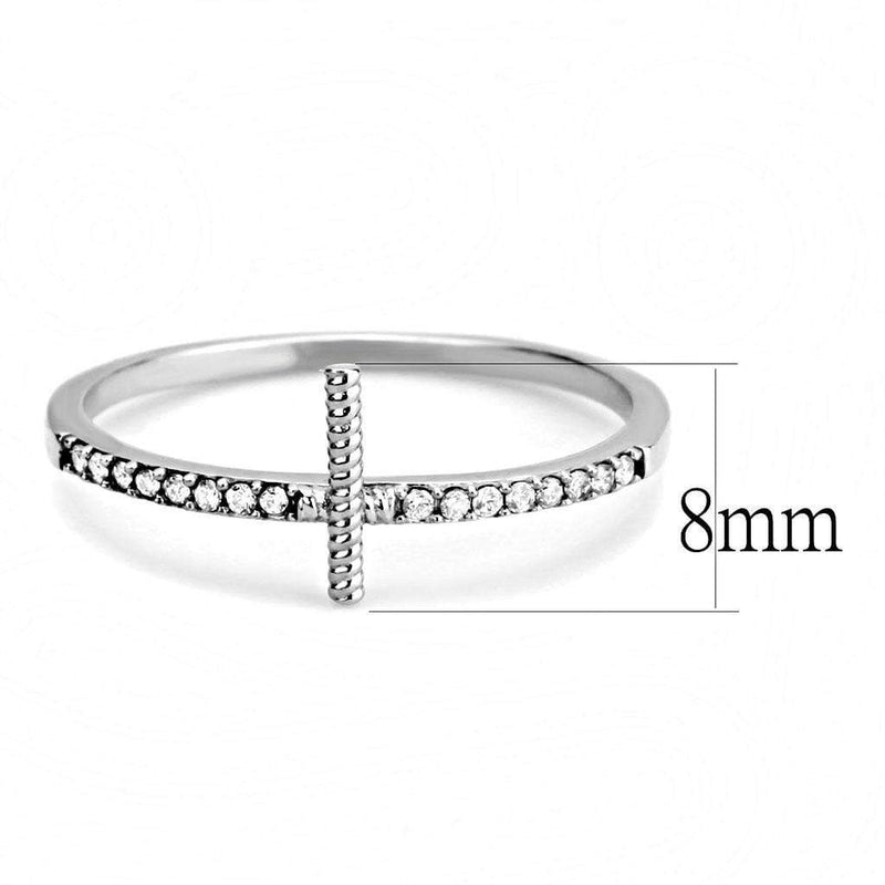 Smart Ring DA161 Stainless Steel Ring with AAA Grade CZ