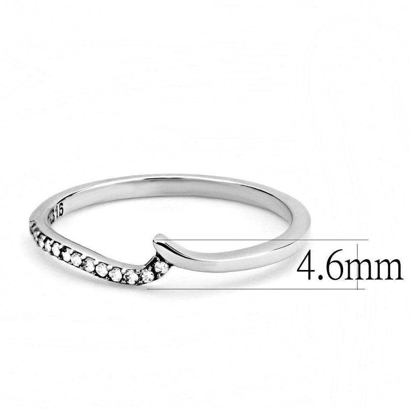 Smart Ring DA162 Stainless Steel Ring with AAA Grade CZ