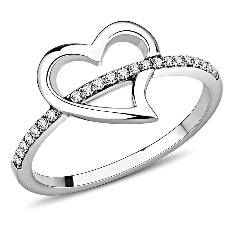 Smart Ring DA164 Stainless Steel Ring with AAA Grade CZ