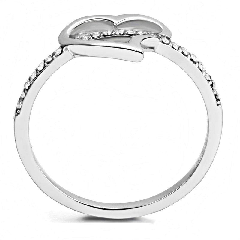 Smart Ring DA164 Stainless Steel Ring with AAA Grade CZ