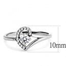 Smart Ring DA165 Stainless Steel Ring with AAA Grade CZ